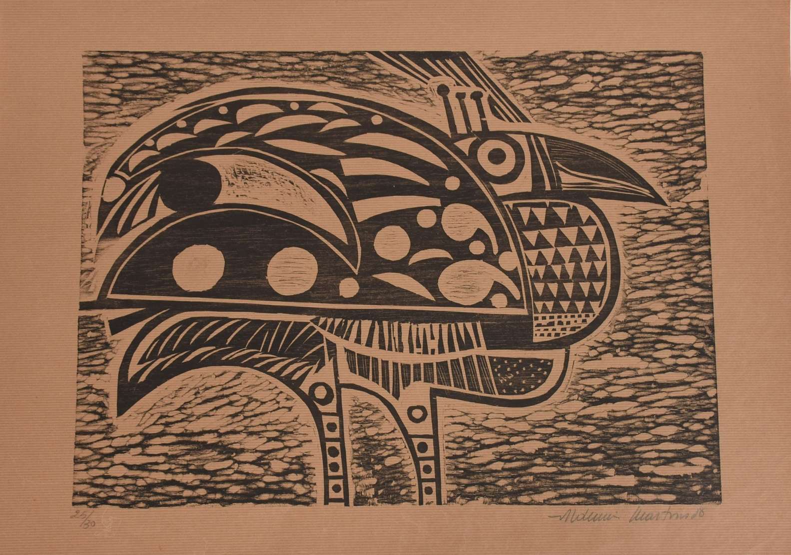 Aldemir Martins (1922-2006),  - Xilogravura 25/30, sem moldura. Aldemir Martins (1922-2006),  - Xilogravura 25/30, sem moldura.