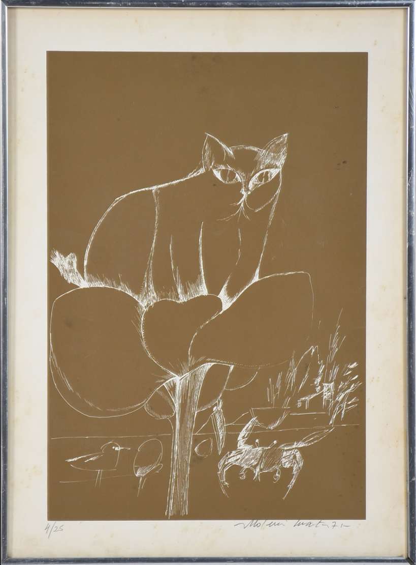 Aldemir Martins (1922-2006), Gato - Serigrafia 4/25. Aldemir Martins (1922-2006), Gato - Serigrafia 4/25.