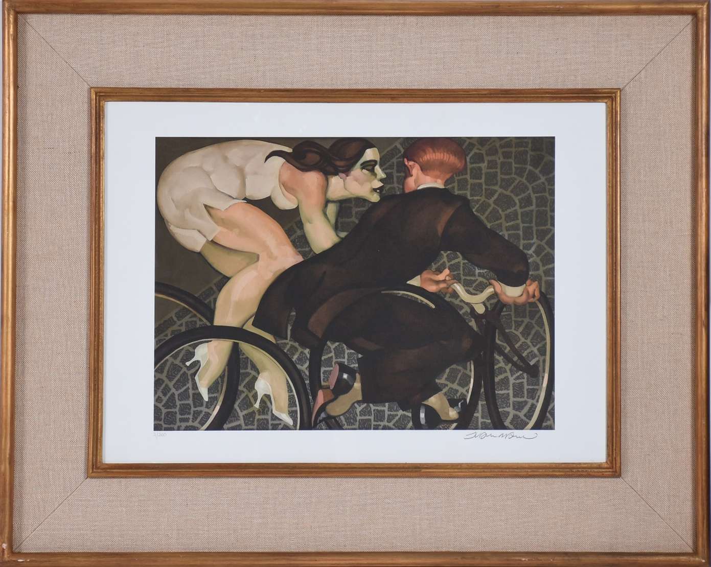 Juarez Machado (1941), Casal de bicicleta - Serigrafia 7/200. Juarez Machado (1941), Casal de bicicleta - Serigrafia 7/200.