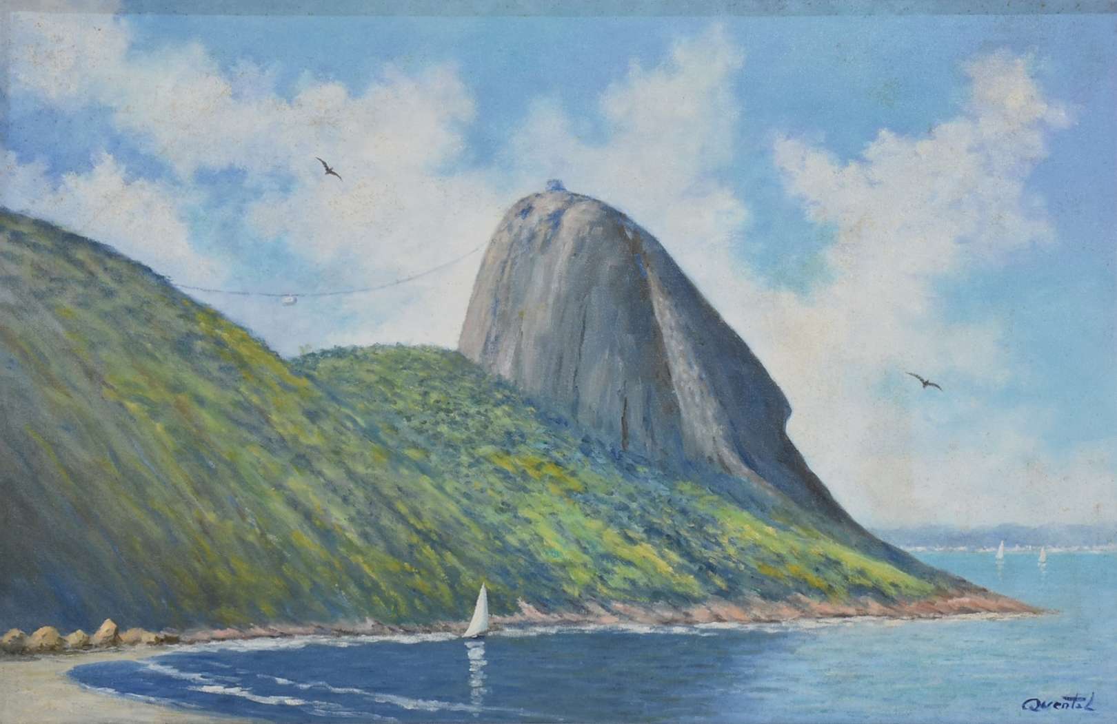 LUCIO QUENTAL, Pão de Açúcar - Óleo sobre tela - datado 2006. LUCIO QUENTAL, Pão de Açúcar - Óleo sobre tela - datado 2006.