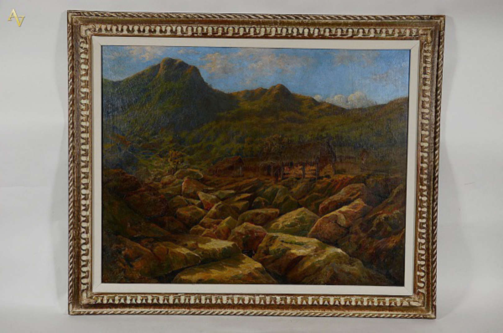 WALTER FEDER (1909 / 1957) - Paisagem, datado 1... - WALTER FEDER (1909 / 1957) - Paisagem, datado 1952 - ost - 1.13 x 1.47 (no verso carimbo do salão nacional de belas artes - 1952). WALTER FEDER (1909 / 1957) - Paisagem, datado 1... - WALTER FEDER (1909 / 1957) - Paisagem, datado 1952 - ost - 1.13 x 1.47 (no verso carimbo do salão nacional de belas artes - 1952).