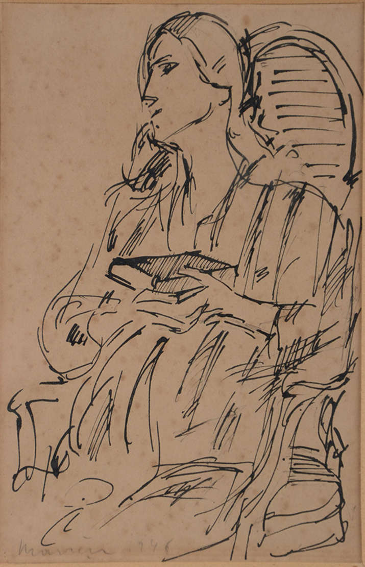 EMERIC MARCIER - Figura feminina - nanquim - 22... - EMERIC MARCIER - Figura feminina - nanquim - 22 x 15 - datado 1946 EMERIC MARCIER - Figura feminina - nanquim - 22... - EMERIC MARCIER - Figura feminina - nanquim - 22 x 15 - datado 1946