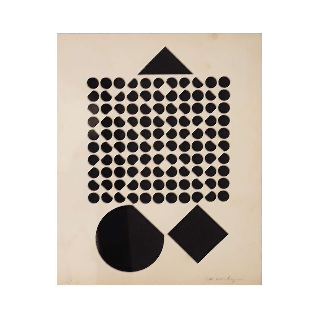 Victor Vasarely (1906-1997), Sem título - Serigrafia 
ass. inf. direito 
36 x 30 cm
Edição 14/15
Em excelente emolduramento de acrílico Victor Vasarely (1906-1997), Sem título - Serigrafia 
ass. inf. direito 
36 x 30 cm
Edição 14/15
Em excelente emolduramento de acrílico