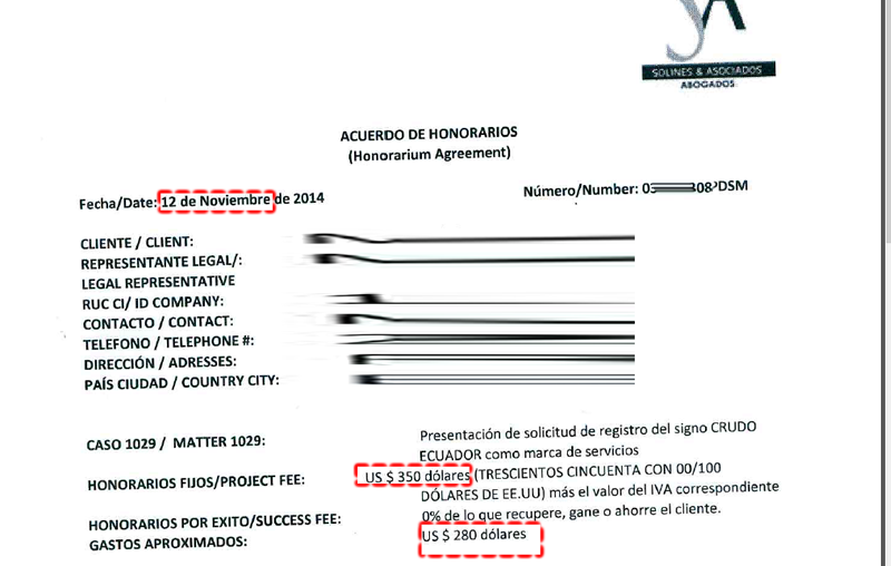 honorarios