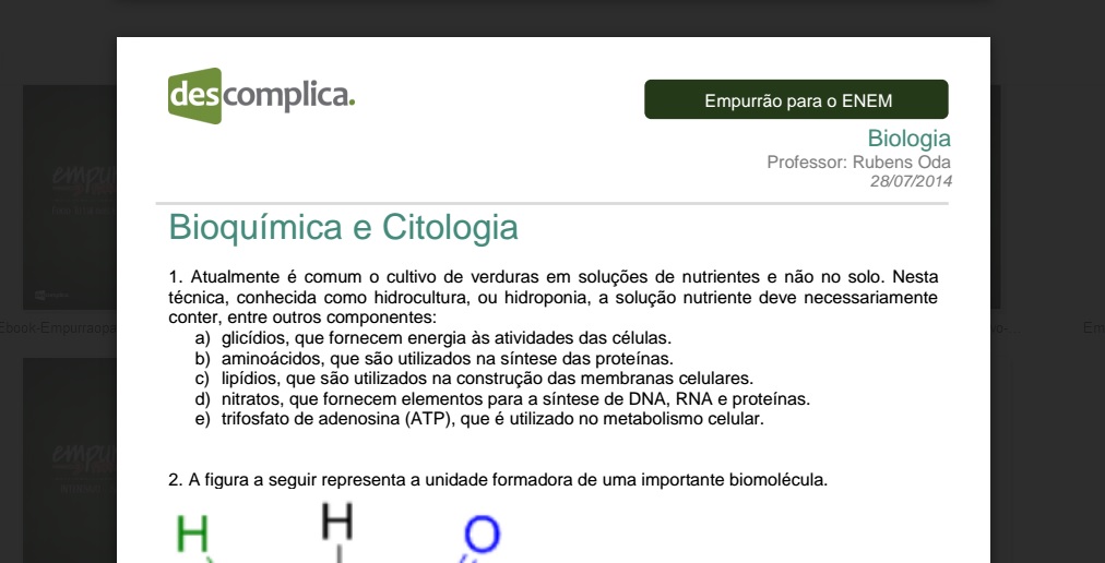 Ebook do intensivo "Empurrão para o ENEM" 