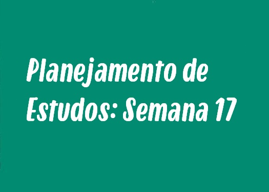 Planejamento de Estudos: Semana 17 - Sintaxe, Urbanização Brasileira e mais!