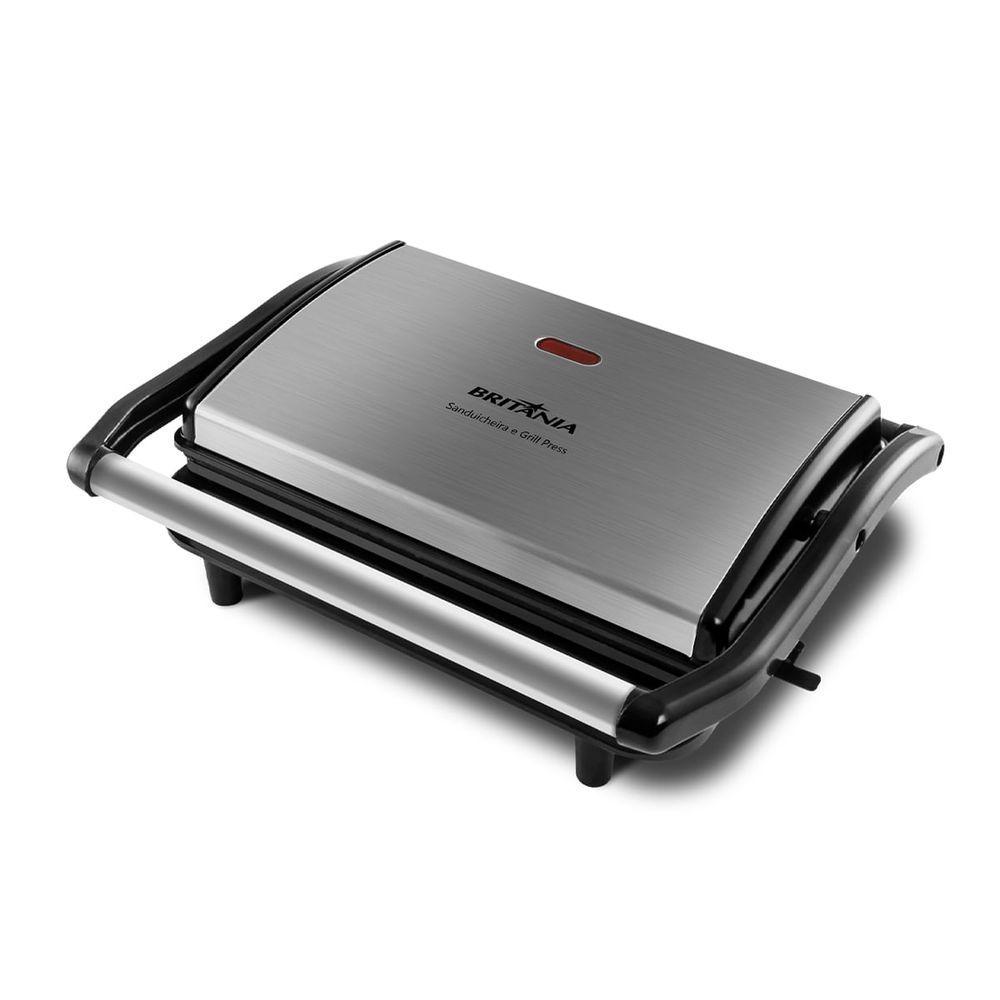Sanduicheira e Grill Britânia BGR27L Com Luz Indicadora de Funcionamento