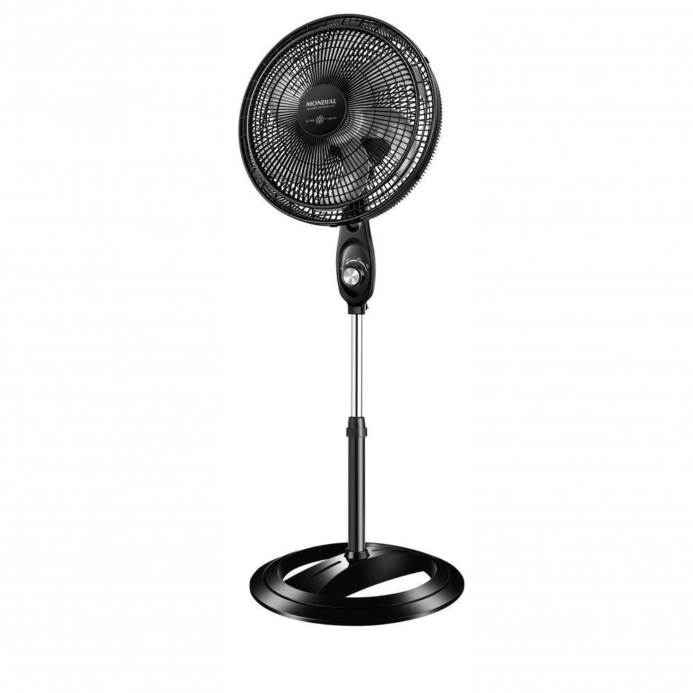 Ventilador de Coluna Mondial VSP-40C 40cm Com 6 Pás 3 Velocidades e Ajuste de Altura Preto