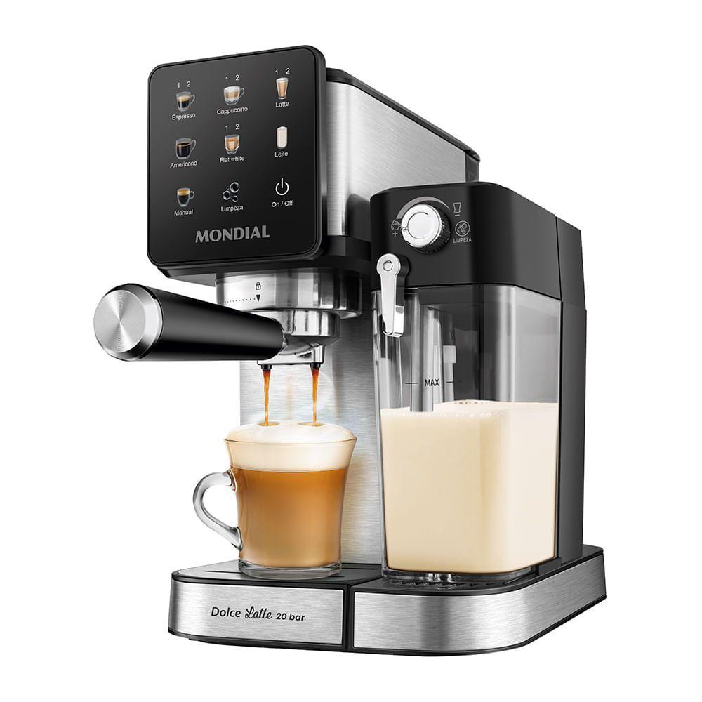 Cafeteira Espresso Automática Dolce Latte 20 bar Mondial Preto/Inox - CCL-01