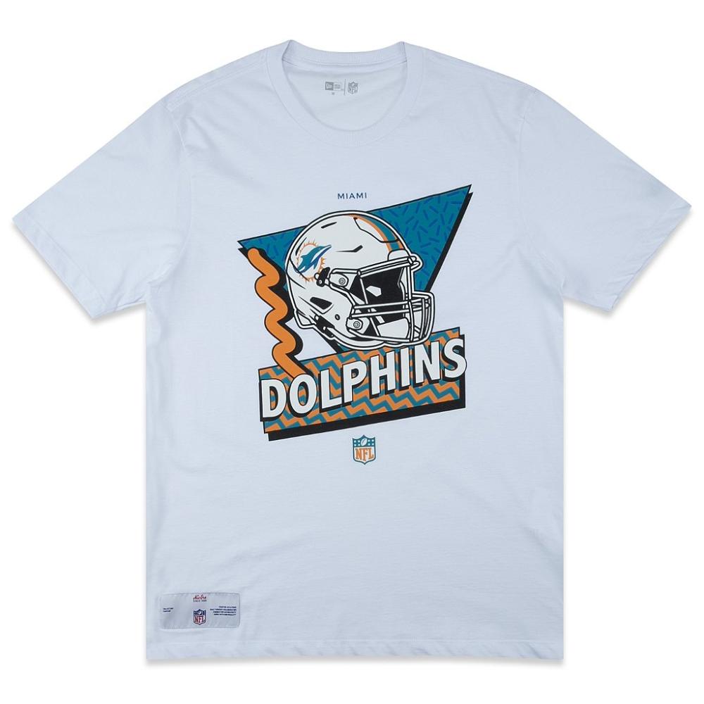 Camiseta New Era Miami Dolphins Fashion Fanpage Branco