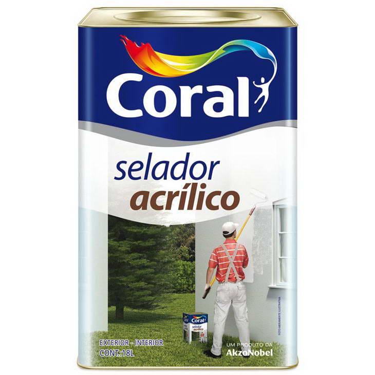 Selador Acrílico Coral Pigmentado, Branco, Balde 18 Litros