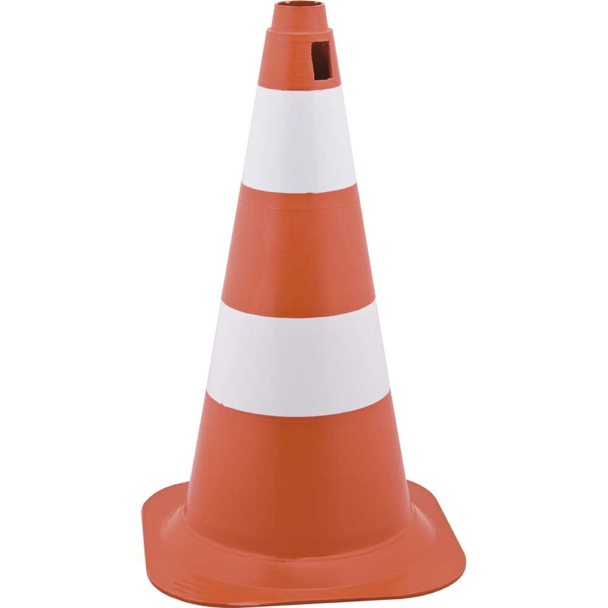 Cone sinalização 50cm laranja/branco polietileno Vonder