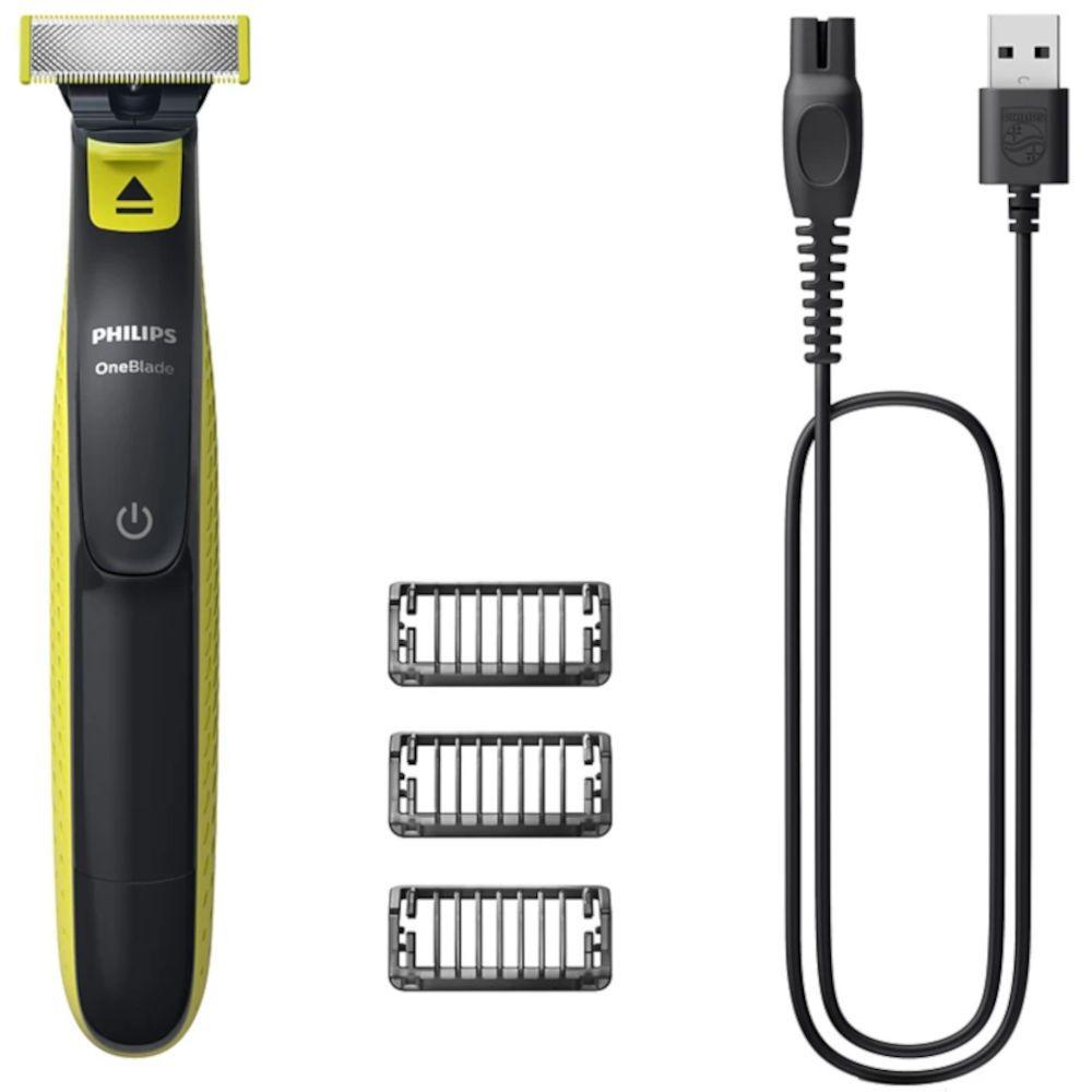 Aparador e raspador OneBlade com 3 pentes, à prova d’água - QP2724/10 Philips