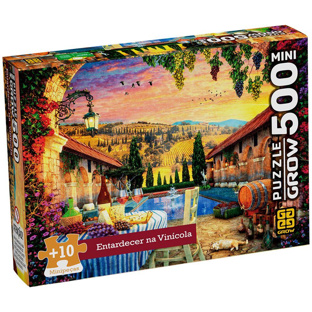 Quebra-Cabeça Mini 500 peças Entardecer na Vinícola- Grow