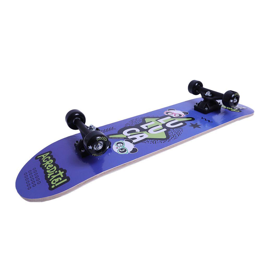 Luluca Skate Com Acessórios Nunca Desista - Fun Divirta-se