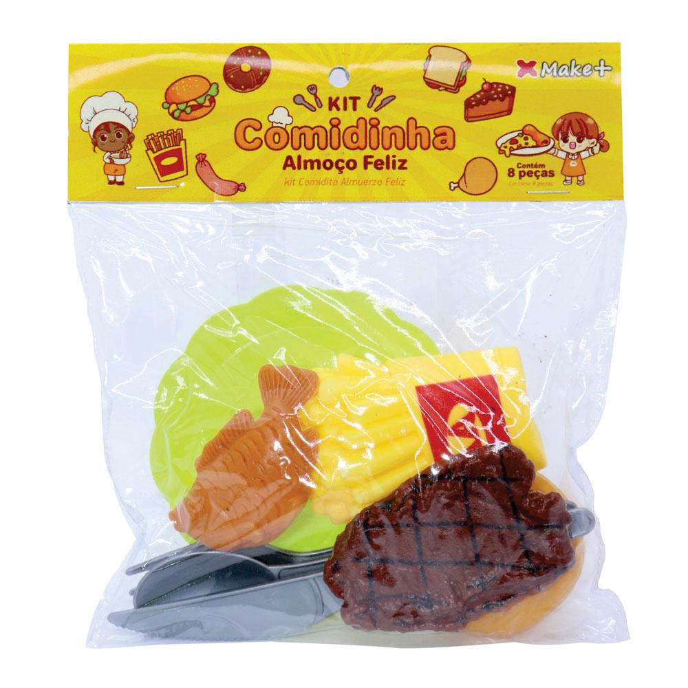 Kit Brinquedo Comidinha Almoço Feliz c/ 8pçs Make+