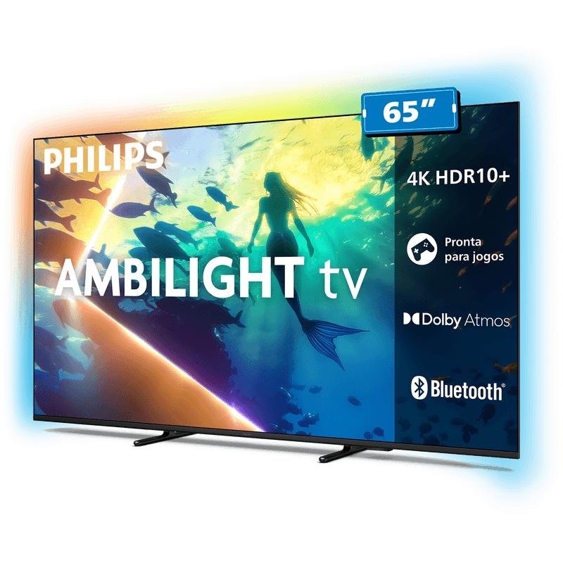 Smart TV LCD DLED 65" Philips 65PUG8100/78 4K UHD Wi-Fi + Bluetooth + IA + Comando por Voz HDMI USB 60 Hz