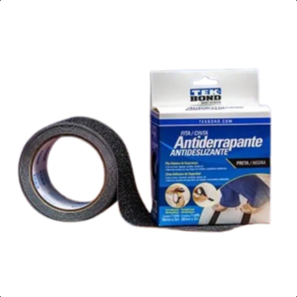 Fita Antiderrapante Preta 50mm x 5m - Tekbond