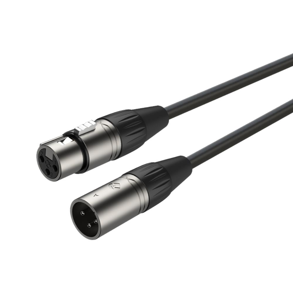 CABO ROXTONE PARA MICROFONE XLR F + XLR M DE 1 METRO – LINHA SAMURAI