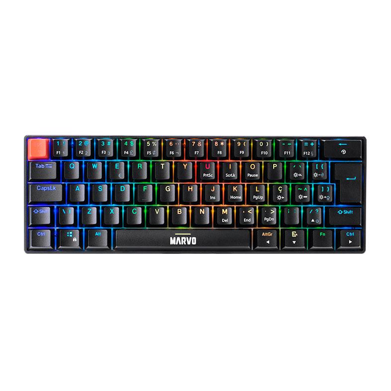 Teclado Mecanico Marvo KG933G, RGB, ABNT2, Switch Vermelho.