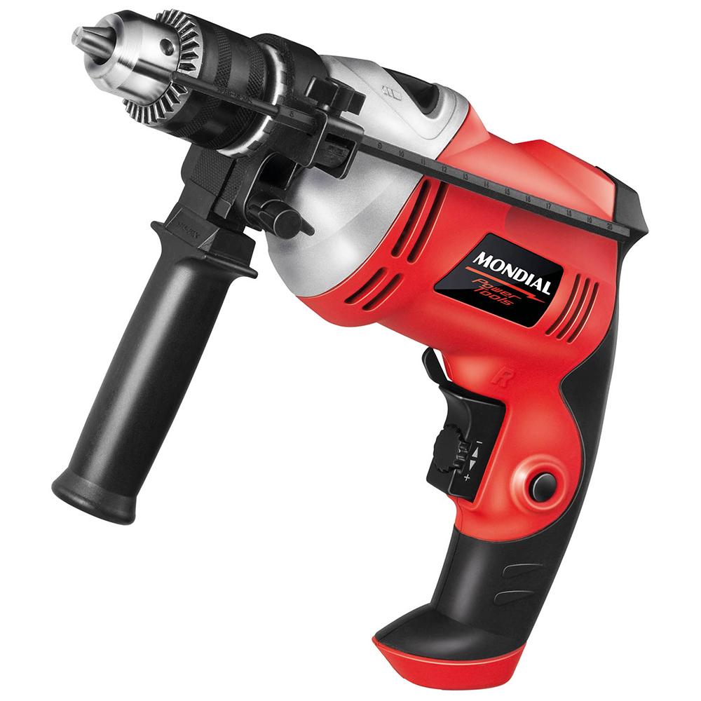 Furadeira de Impacto Mondial Doméstica FFI-05 750W Vermelho 110V