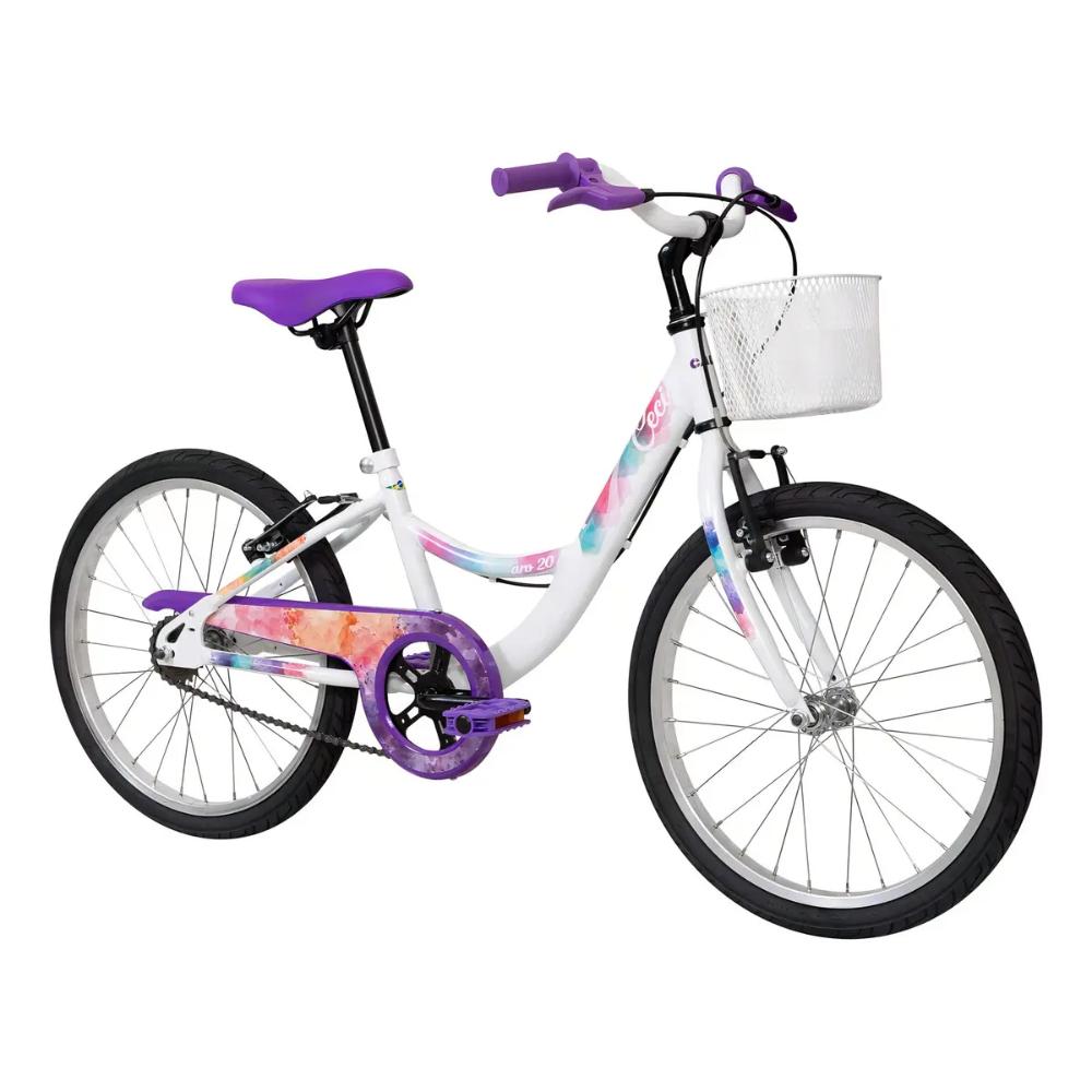 Bicicleta Ceci Aro 20 Branca Infantil com Cesto 2025