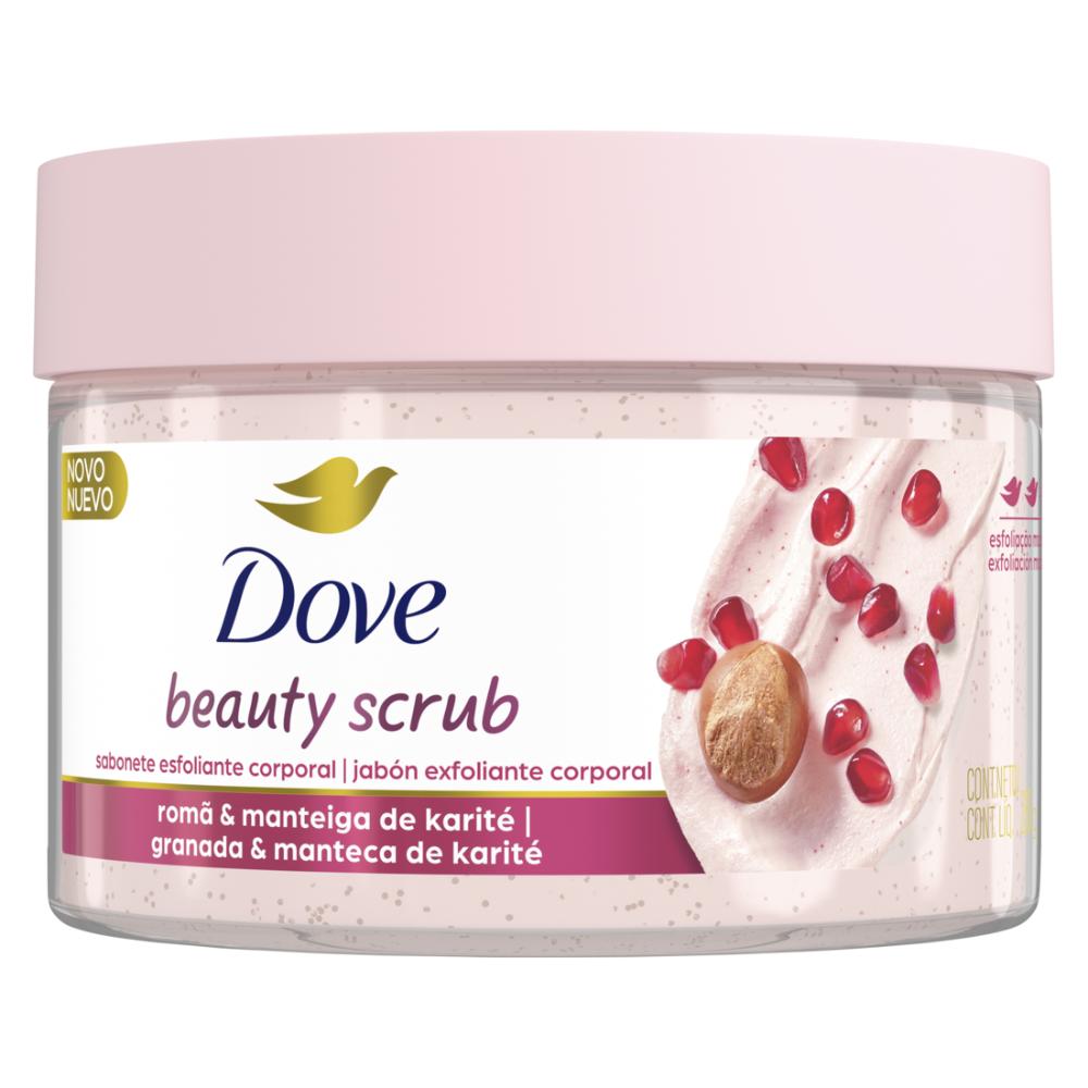 Sabonete Esfoliante Romã & Manteiga de Karité Dove Beauty Scrub Pote 280g
