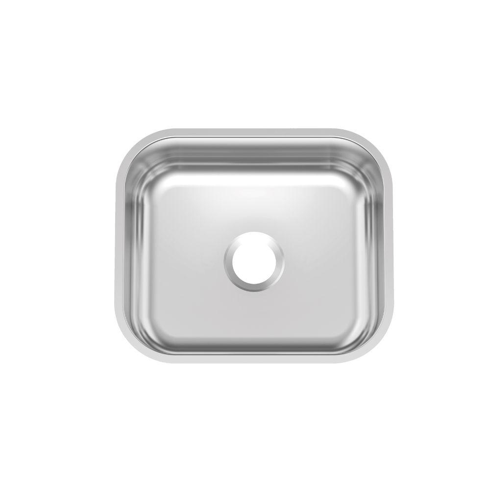 Cuba de Embutir Basic 40 BL Retangular Aço Inox Pré-Polido Inox Tramontina