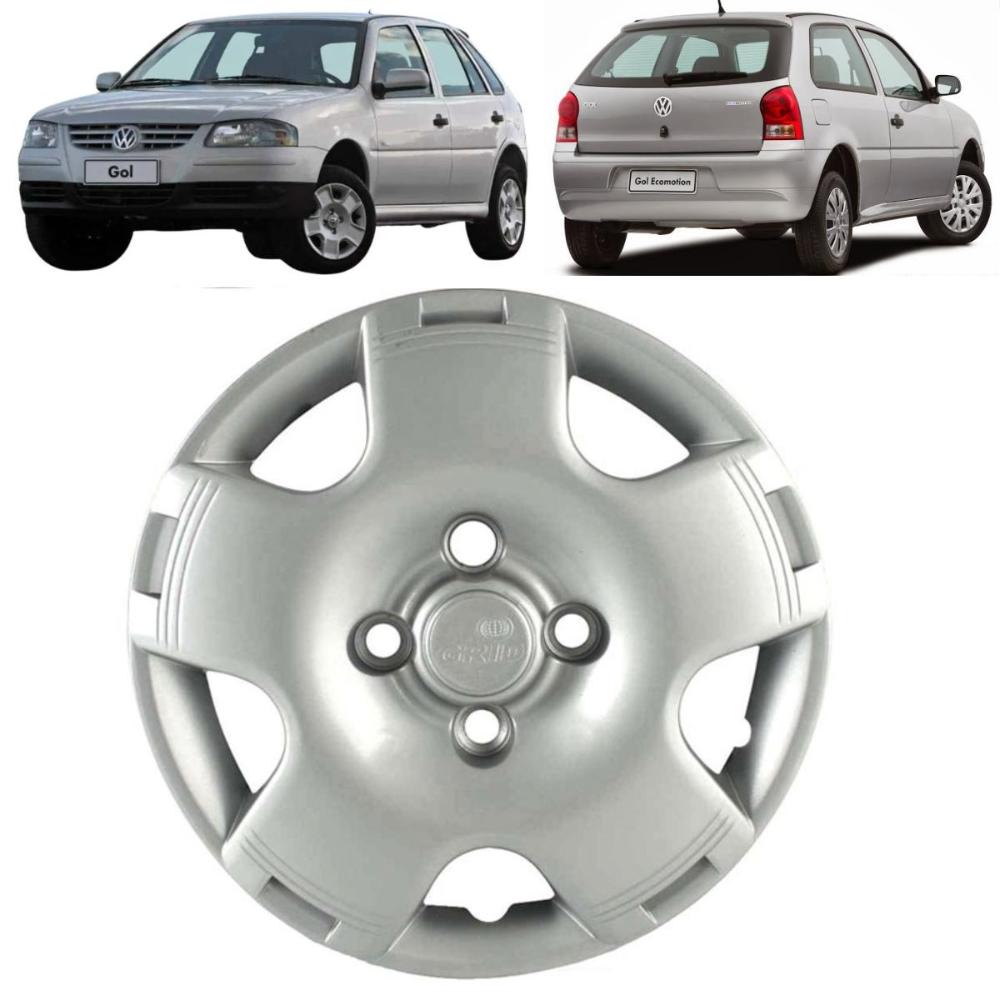 1 Calota Modelo Gol G4 2006 até 2014 Aro 13 Polegadas Parafuso Cubo Alto