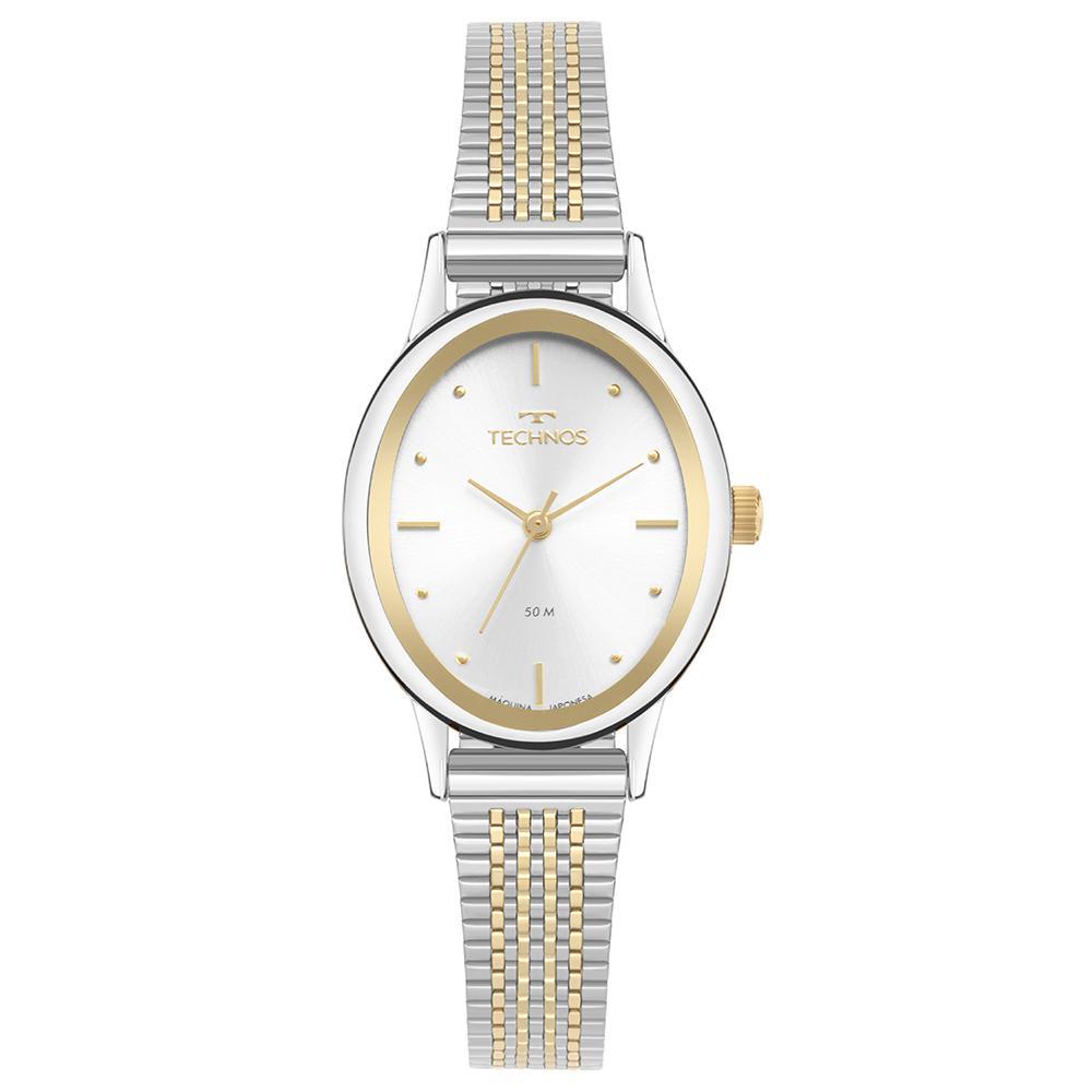 Relógio Technos Style Prata/Dourado Feminino 2035MZE/1K