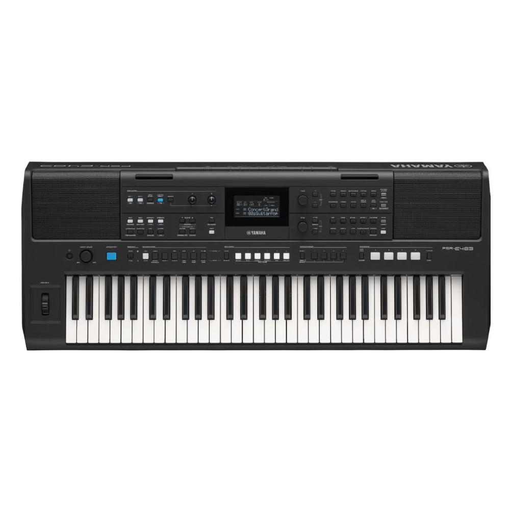 Teclado Yamaha PSR E483 Com Fonte e Porta Partitura