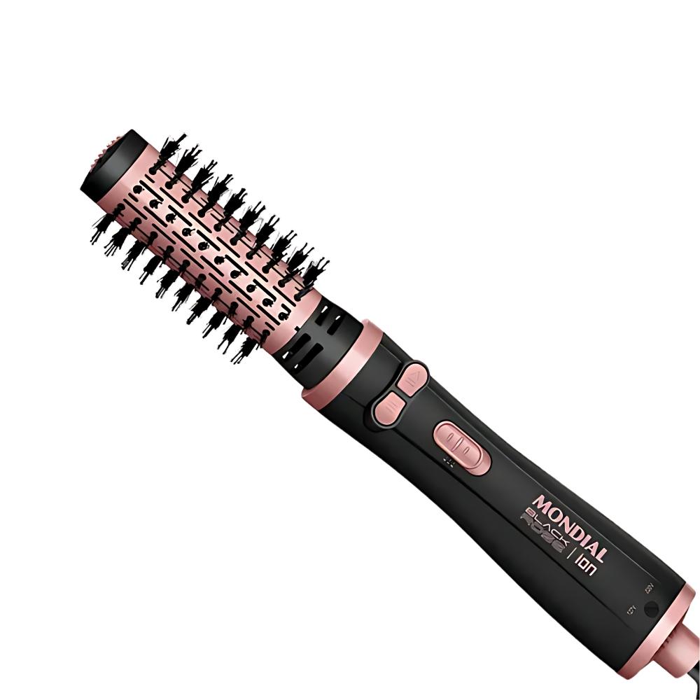 Escova Rotativa Mondial ERB01 1200W Preto/Golden Rose - Bivolt