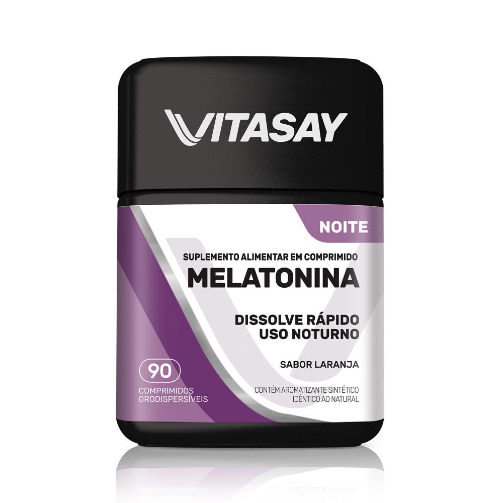 Suplemento Alimentar Vitasay Melatonina Sabor Laranja 90 Comprimidos Orodispersíveis