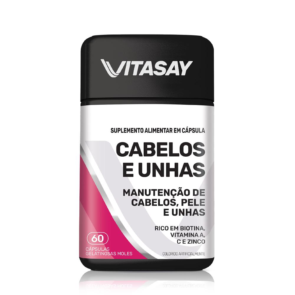 Suplemento Alimentar Vitasay Cabelos e Unhas 60 Cápsulas