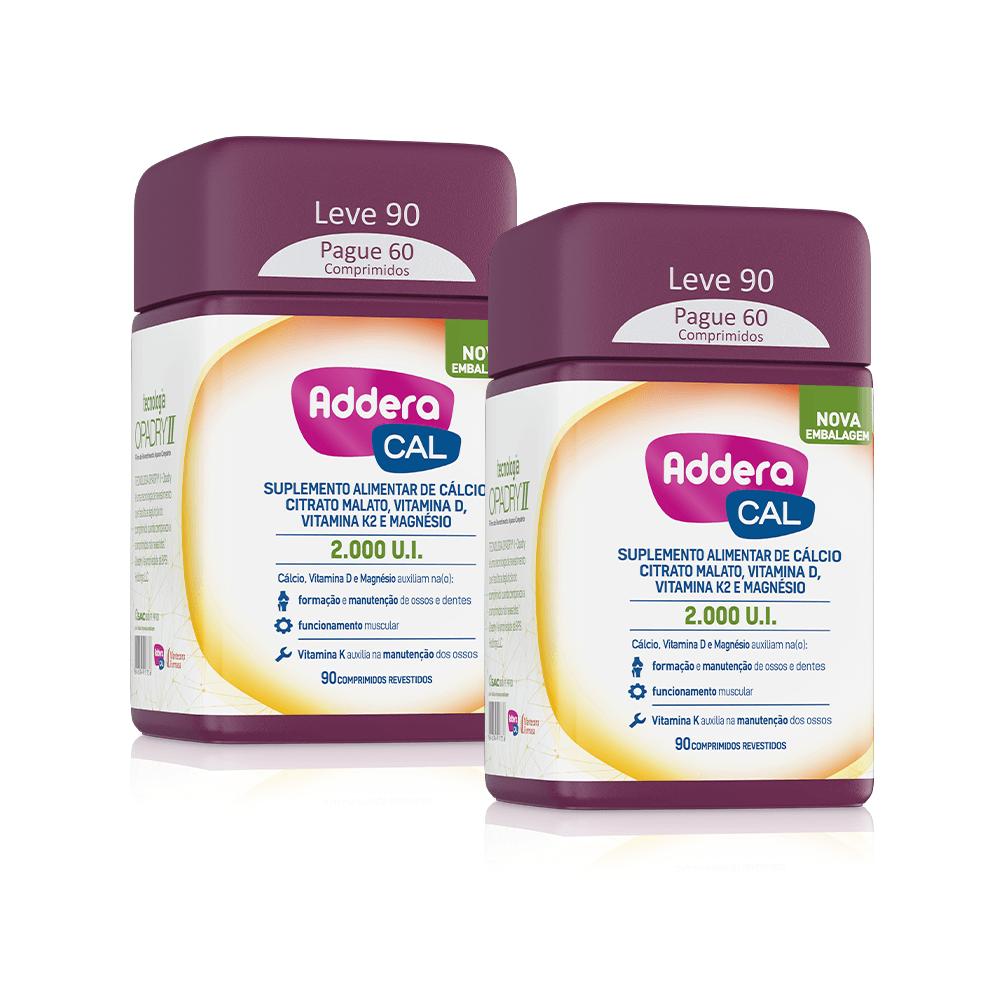 Kit 2 Vitaminas D Addera Cal 2.000UI - 90 Comprimidos