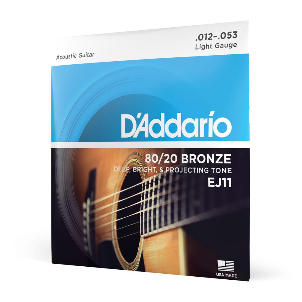 Encordoamento Violão Aço 12-53 D'Addario 80/20 Bronze EJ11