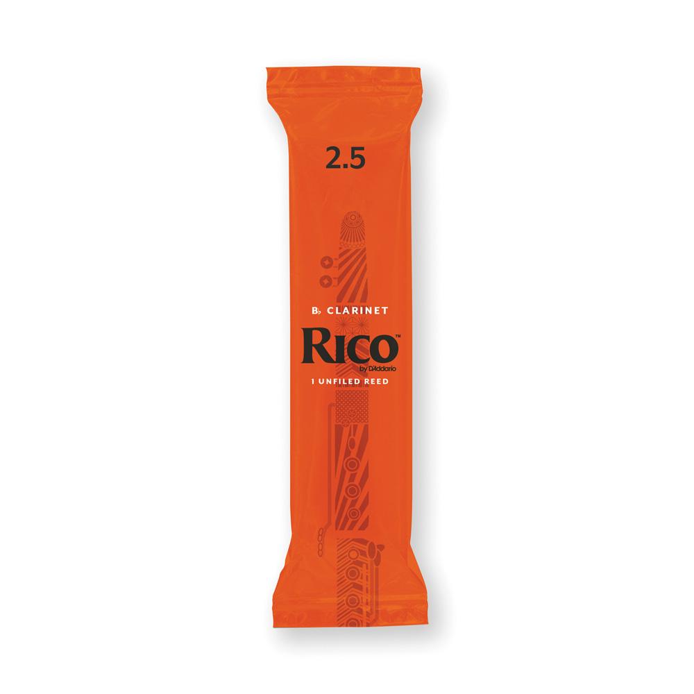 Palheta Clarineta Bb 2.5 (Unidade) D'Addario Rico 50/RCA0125
