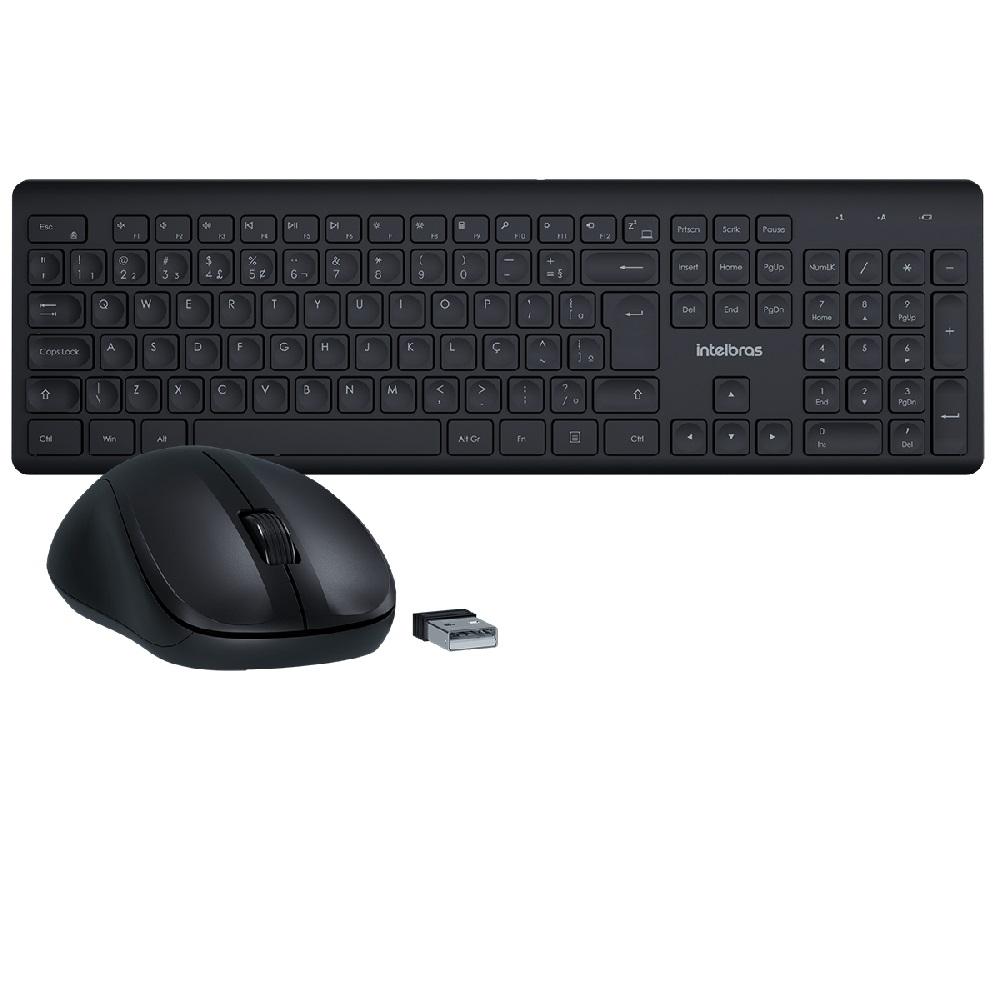 Teclado e Mouse Intelbras CSI50 - sem Fio Preto
