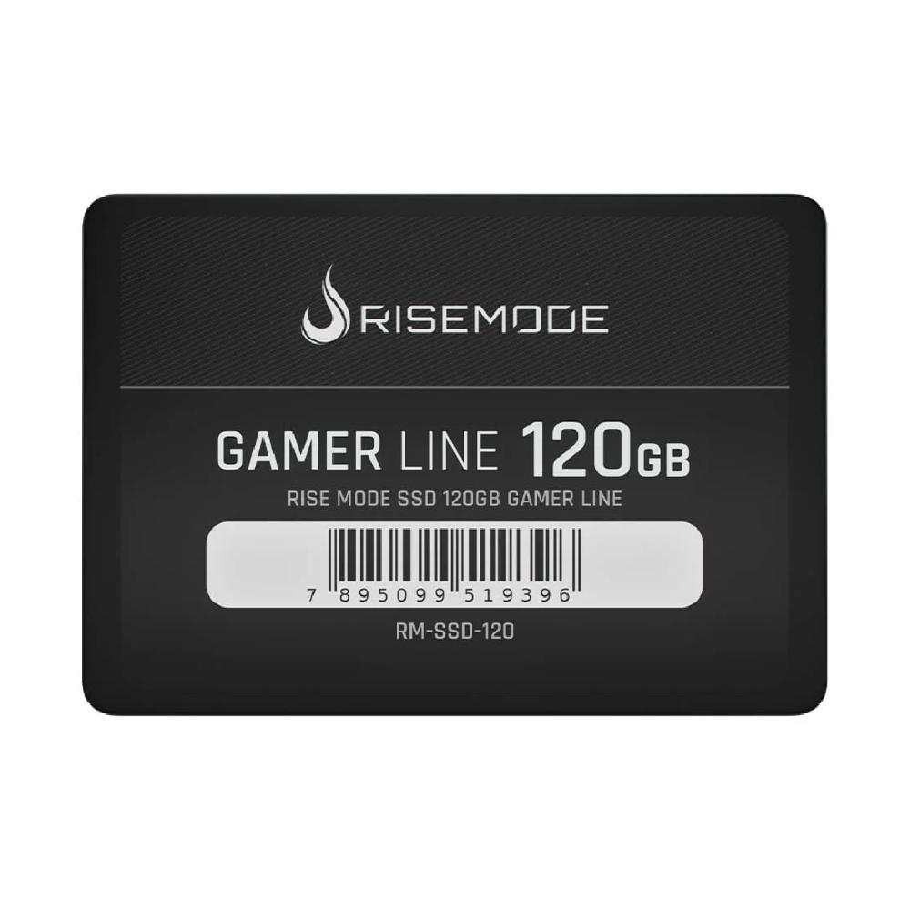 SSD Rise Mode Gamer Line, 120GB, 2.5", SATA III, Leitura: 530 MB/s, Gravação: 520 MB/s, Preto - RM-SSD-120