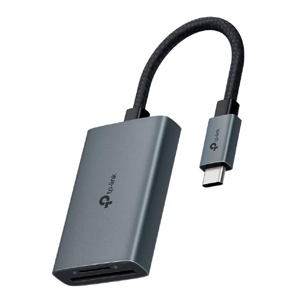 Leitor de cartão SD TP-Link UA440C e microSD 3.0 para USB 3.0 Tipo C de até 5 Gbps alumínio