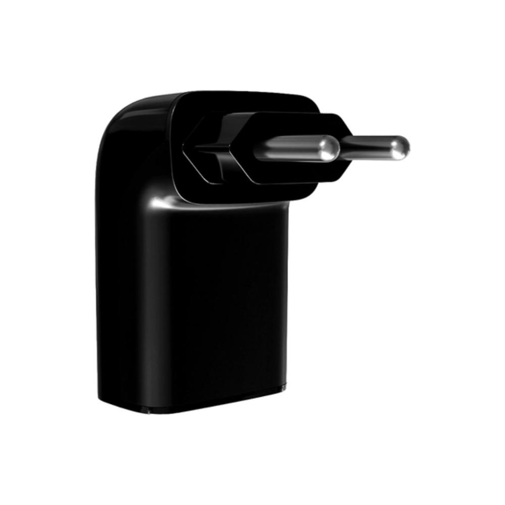 Protetor CLAMPER Pocket Fit, 2 Pinos, 10 Amperes, Bivolt, Formato Fit 90º, Preto