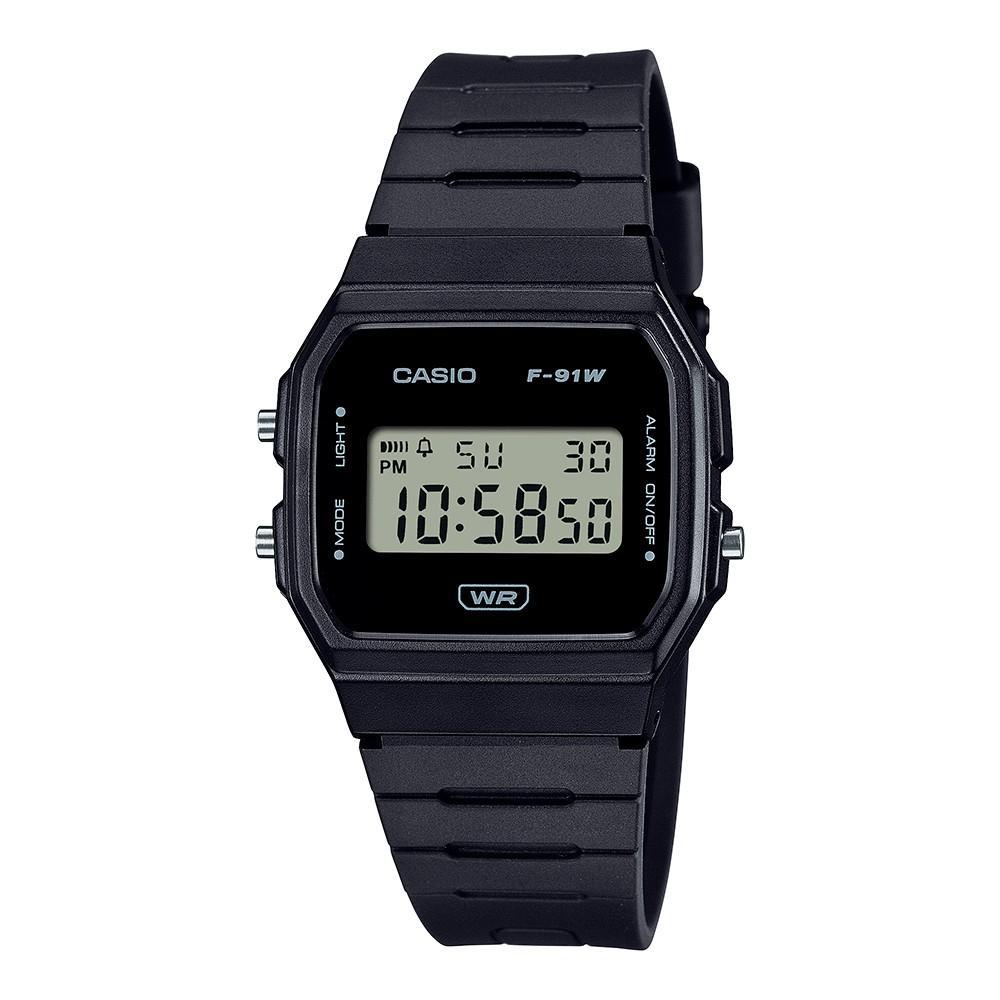 Relógio unissex Classic Casio Preto F-91WB-1ADF-SC