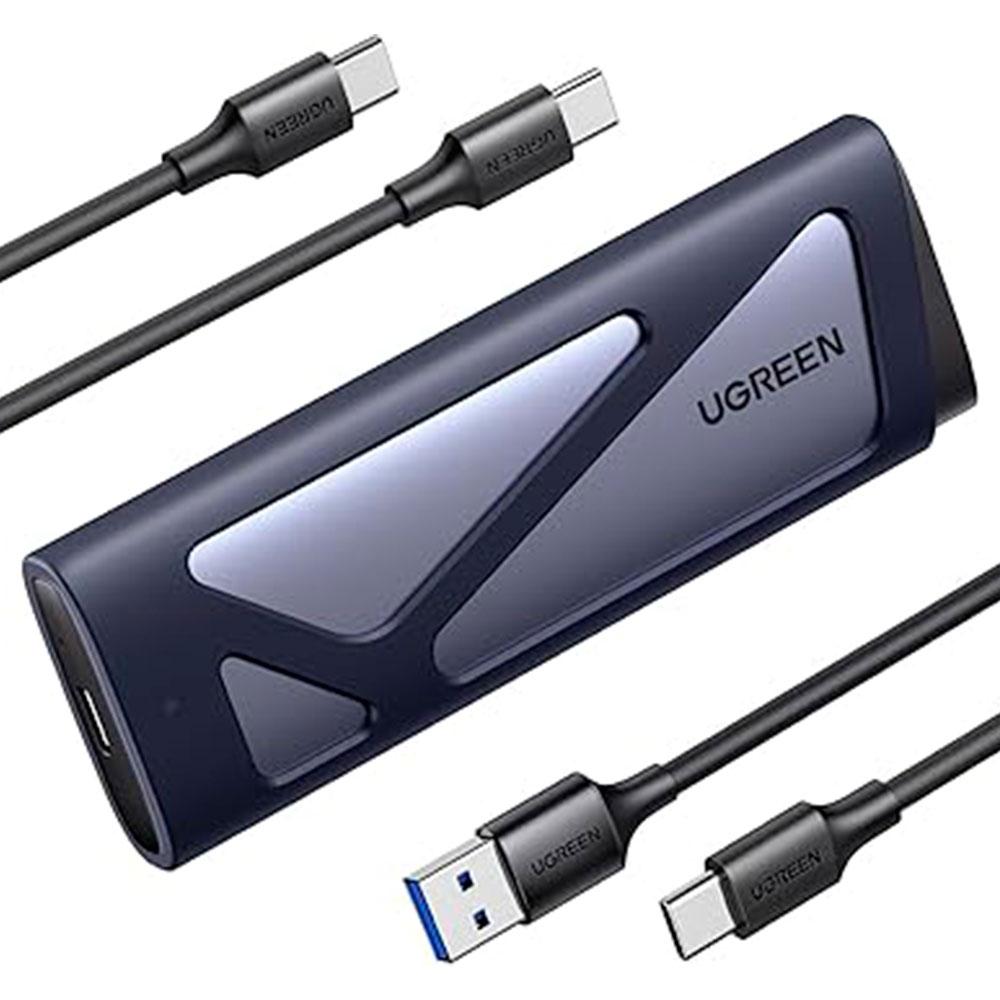Case gaveta Ugreen Para Ssd Mvme Sata Com Usb-c 10gbps Prata - Cm767