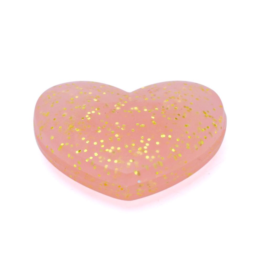 Antivibrador Courti Coração Glitter Sabalenka Rosa
