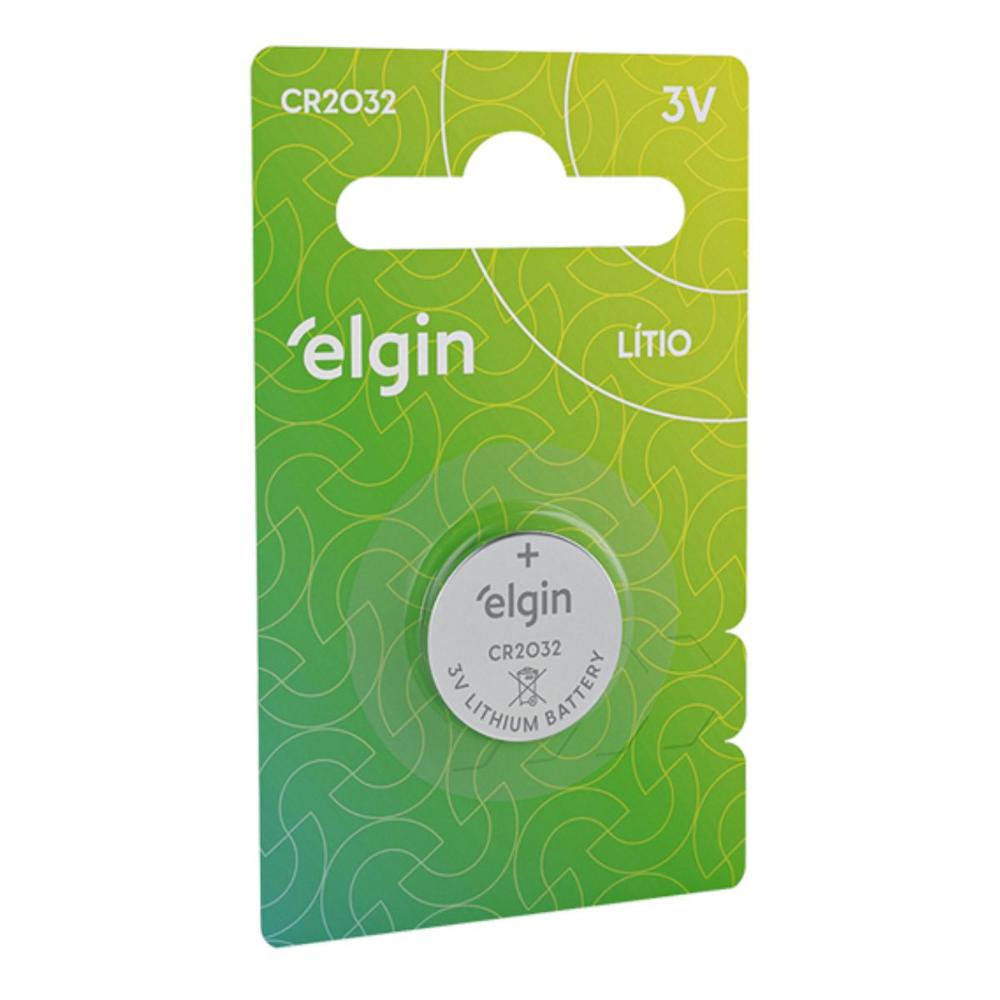 Bateria de Lítio CR2032 Elgin 82193 - Cartela com 5 unidades - para placa mãe, alarmes e relógios