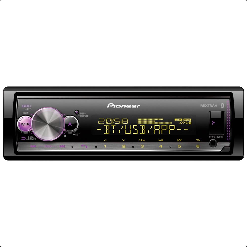 MP3 Player Automotivo Pioneer MVH-X3000BR - USB, Aux e Bluetooth