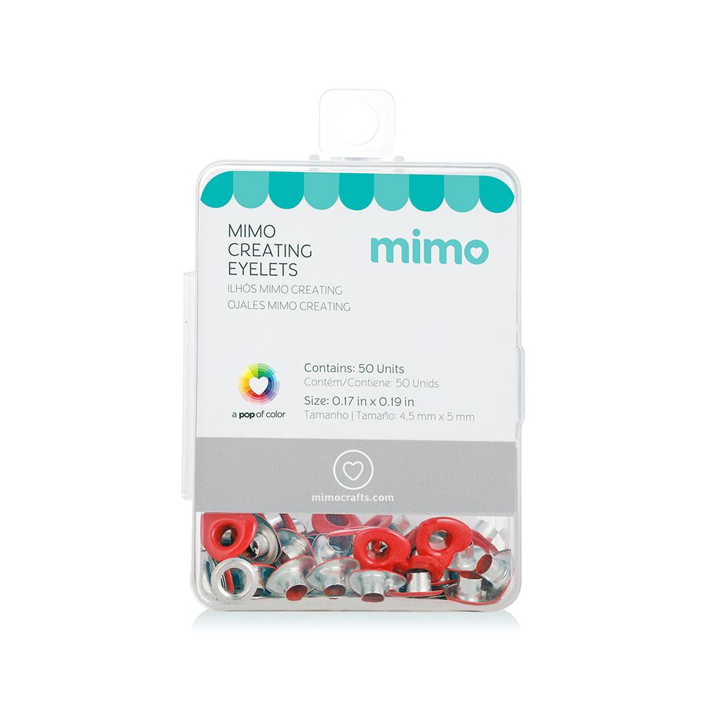 Ilhós Mimo Creating – Coração – Vermelho Puro – 10*4*4,3MM – 50 Unids