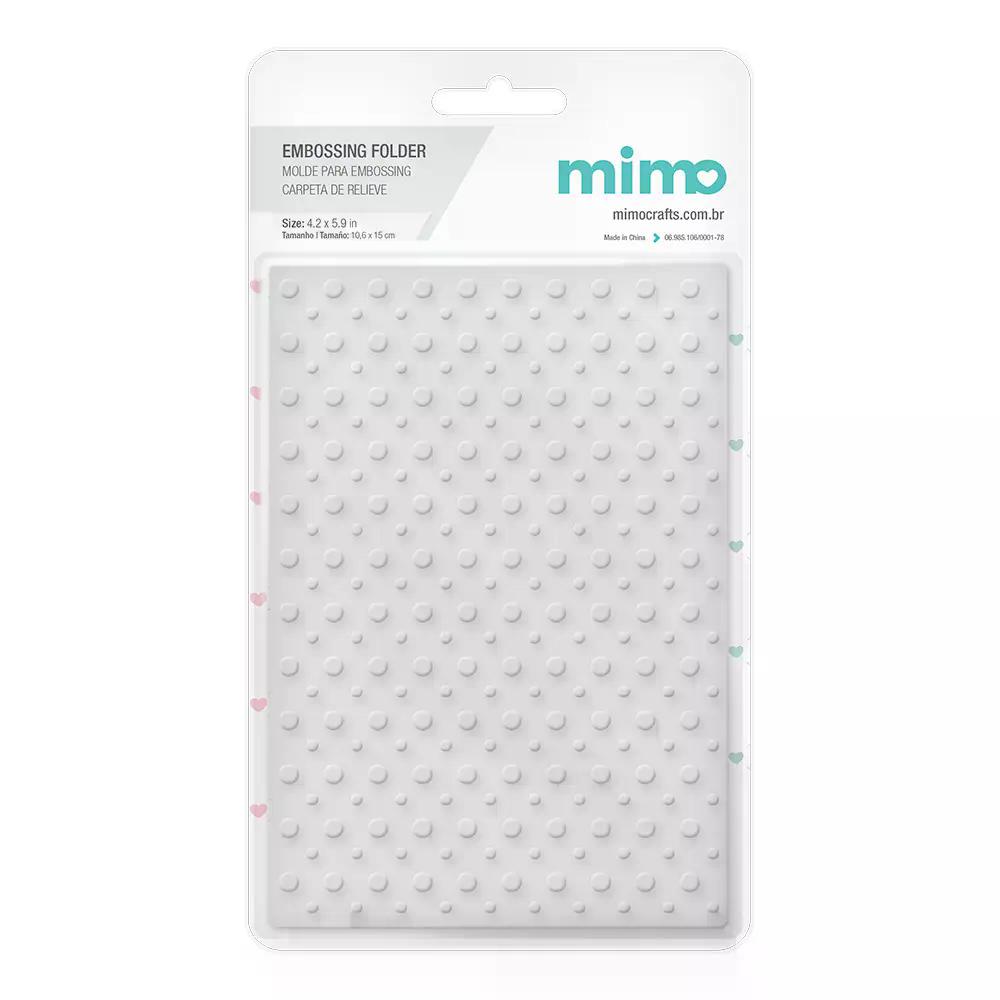 Molde para Embossing Poá Variado - Mimo - 10,6 X 15 cm