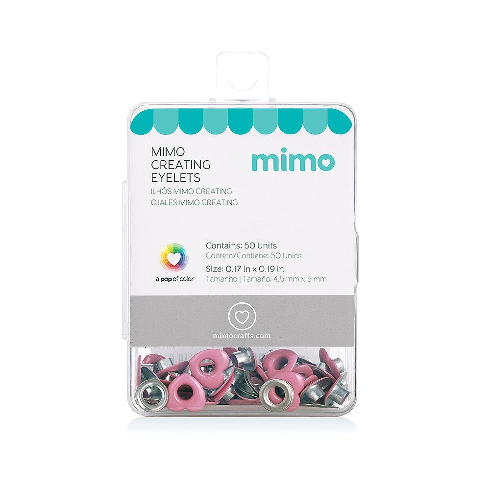 Ilhós Mimo Creating – Coração – Rosa Candy – 10*4*4,3MM – 50 Unids