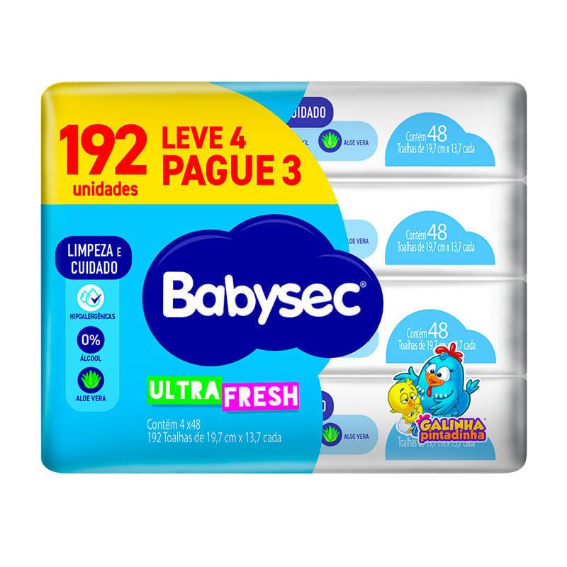 Lenços Umedecidos Babysec Galinha Pintadinha Ultrafresh 192un